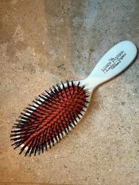 Mason Pearson Ivory Pocket Hair Brush with Black Bristles